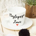 Filiżanka Najlepsza Żona – ręcznie zdobiona porcelana Kika Handmade