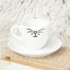 Filiżanka Kocie espresso – ręcznie zdobiona porcelana Kika Handmade