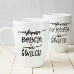 Kubek Najlepsza Babcia na Świecie – ręcznie zdobiona porcelana Kika Handmade
