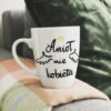 Kubek Anioł nie kobieta – ręcznie zdobiona porcelana Kika Handmade