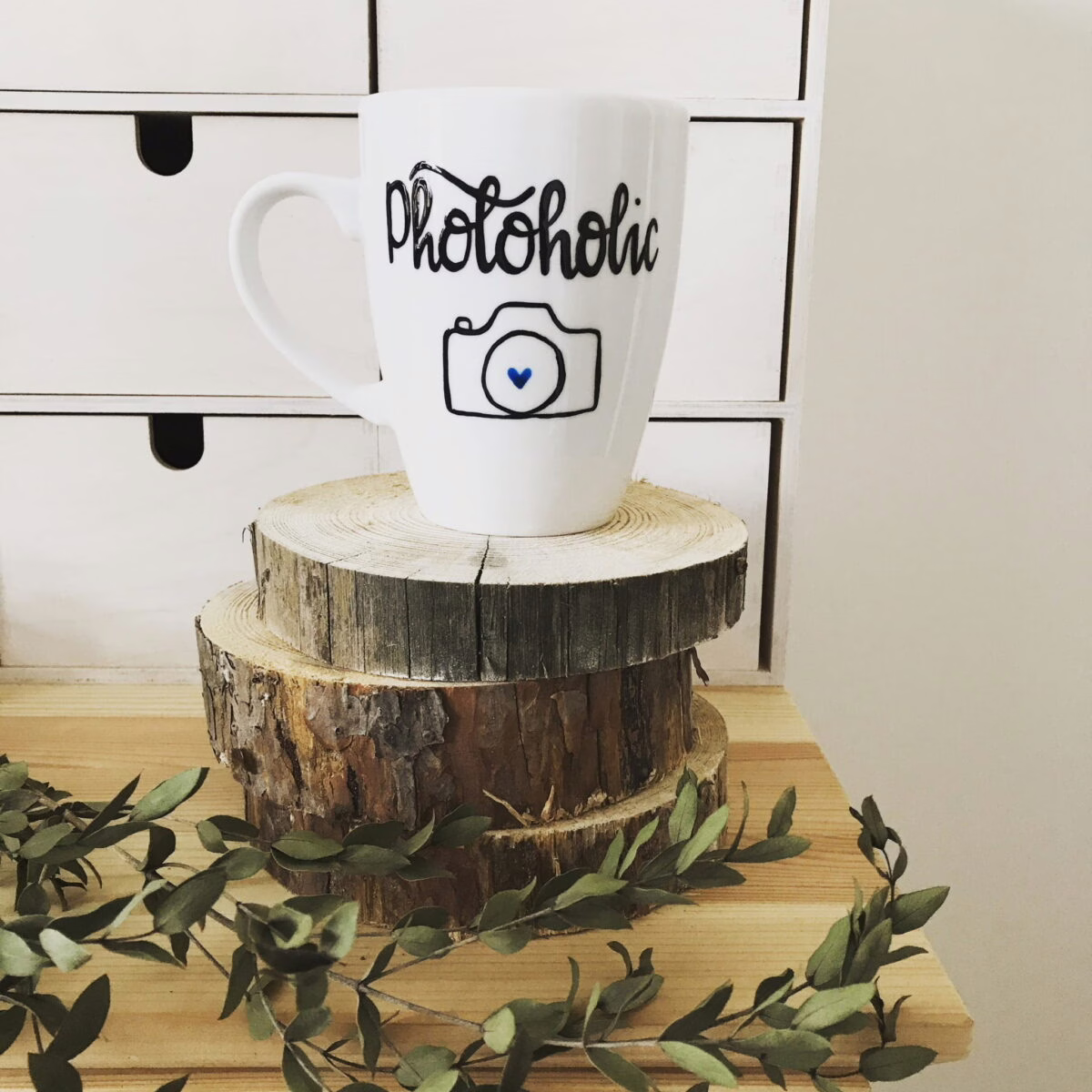 Kubek Photoholic – ręcznie zdobiona porcelana Kika Handmade Kubek Photoholic – ręcznie zdobiona porcelana Kika Handmade