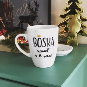 Kubek Boska – ręcznie zdobiona porcelana Kika Handmade Kubek Boska – ręcznie zdobiona porcelana Kika Handmade