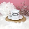 Filiżanka Najwspanialsza Mamusia – ręcznie zdobiona porcelana Kika Handmade