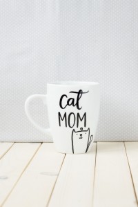 Kubek ręcznie malowany Cat Mom