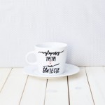 Filiżanka Najlepszy Tata – ręcznie zdobiona porcelana Kika Handmade