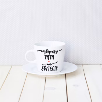 Filiżanka Najlepszy Tata – ręcznie zdobiona porcelana Kika Handmade Filiżanka Najlepszy Tata – ręcznie zdobiona porcelana Kika Handmade