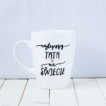 Kubek Najlepszy Tata na Świecie – ręcznie zdobiona porcelana Kika Handmade