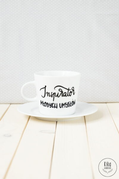 Filiżanka Inspirator – ręcznie zdobiona porcelana Kika Handmade