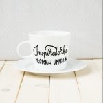 Filiżanka Inspiratorka – ręcznie zdobiona porcelana Kika Handmade