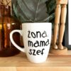 Kubek Żona. Mama. Szef. – ręcznie zdobiona porcelana Kika Handmade