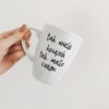 Kubek Tak wiele książek – ręcznie zdobiona porcelana Kika Handmade