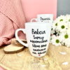 Kubek Babcia tworzy wspomnienia – ręcznie zdobiona porcelana Kika Handmade