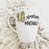 Kubek Osiemnastka – ręcznie zdobiona porcelana Kika Handmade