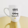 Kubek na urodziny Dobry rocznik – ręcznie zdobiona porcelana Kika Handmade