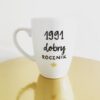 Kubek na urodziny Dobry rocznik – ręcznie zdobiona porcelana Kika Handmade