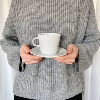 Filiżanka 200 ml z Twoim napisem – ręcznie zdobiona porcelana Kika Handmade