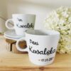 Zestaw filiżanek na ślub – ręcznie zdobiona porcelana Kika Handmade
