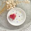 Spodek na torebkę herbaty, drobiazgi Confetti – ręcznie zdobiona porcelana Kika Handmade