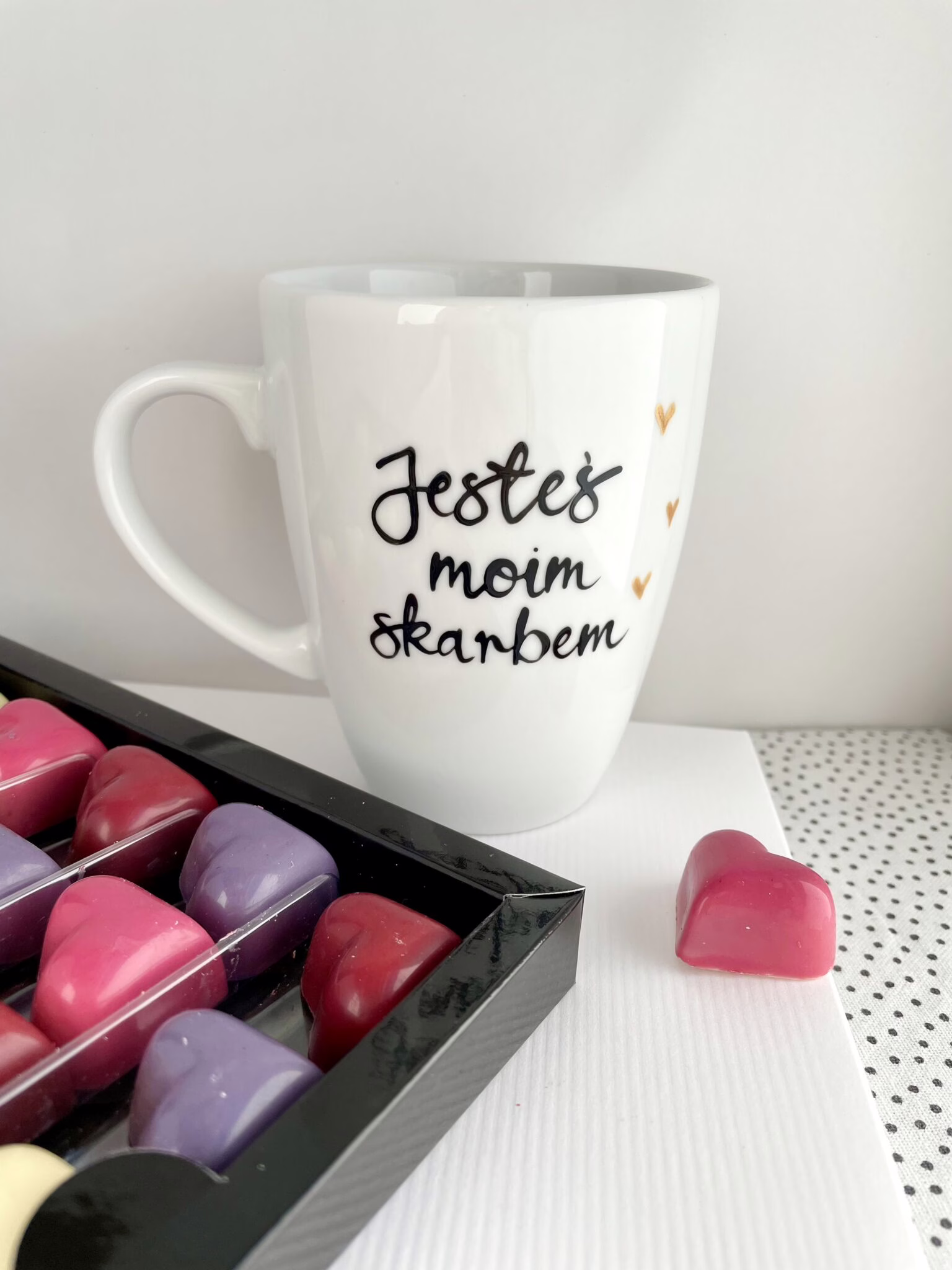 Kubek Jesteś moim skarbem – ręcznie zdobiona porcelana Kika Handmade Kubek Jesteś moim skarbem – ręcznie zdobiona porcelana Kika Handmade