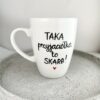 Kubek Taka przyjaciółka to skarb – ręcznie zdobiona porcelana Kika Handmade