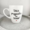 Kubek Taka przyjaciółka to skarb – ręcznie zdobiona porcelana Kika Handmade