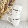 Zestaw kubków Kocham Cię … ja Ciebie też – ręcznie zdobiona porcelana Kika Handmade