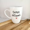 Kubek SUPER chłopak – ręcznie zdobiona porcelana Kika Handmade