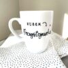 Kubek Przystojniaka – ręcznie zdobiona porcelana Kika Handmade