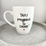 Kubek Taki przyjaciel to skarb – ręcznie zdobiona porcelana Kika Handmade