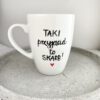 Kubek Taki przyjaciel to skarb – ręcznie zdobiona porcelana Kika Handmade