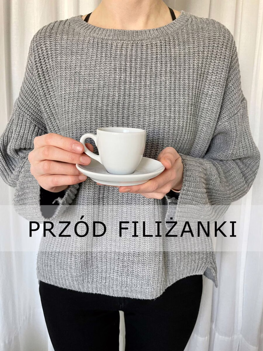 Filiżanka espresso 80 ml z Twoim napisem – ręcznie zdobiona porcelana Kika Handmade