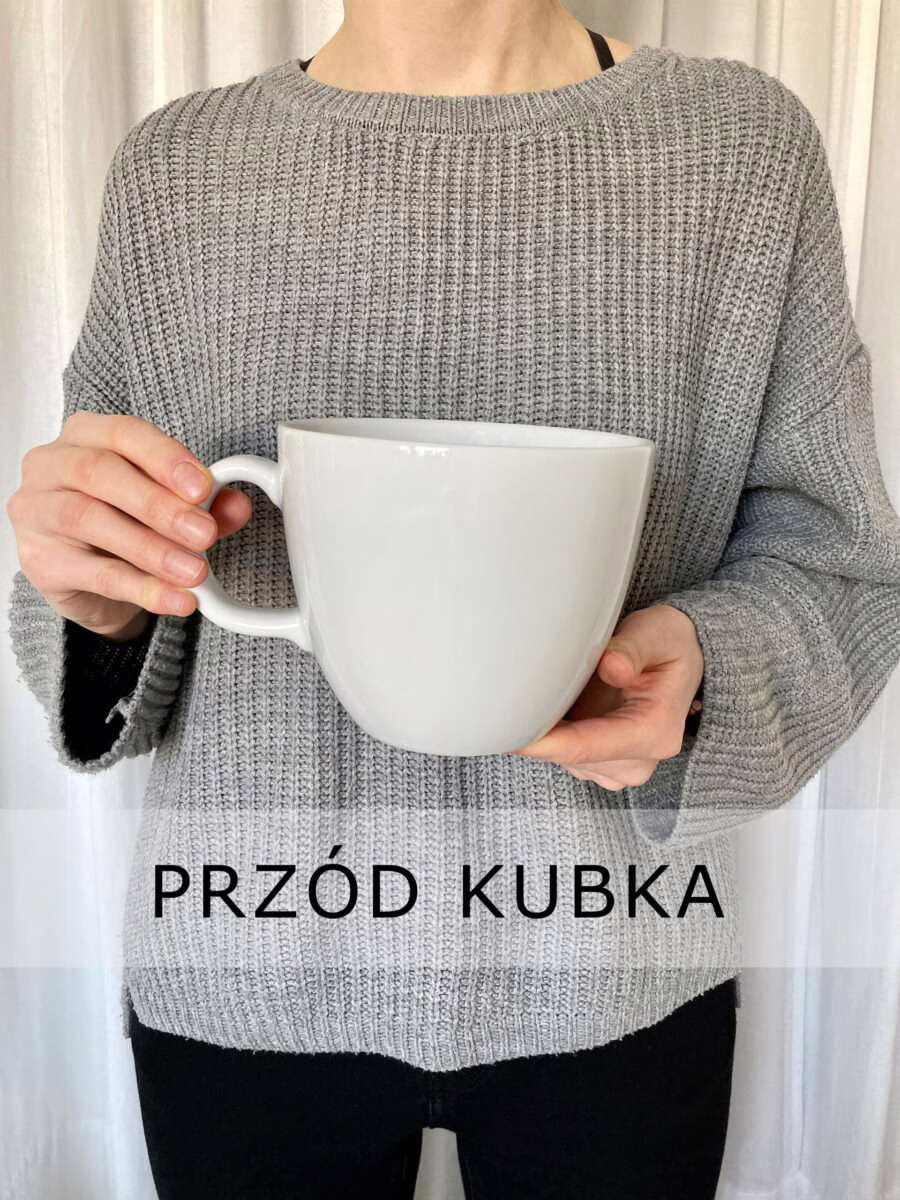 Kubek 1L z Twoim napisem – ręcznie zdobiona porcelana Kika Handmade