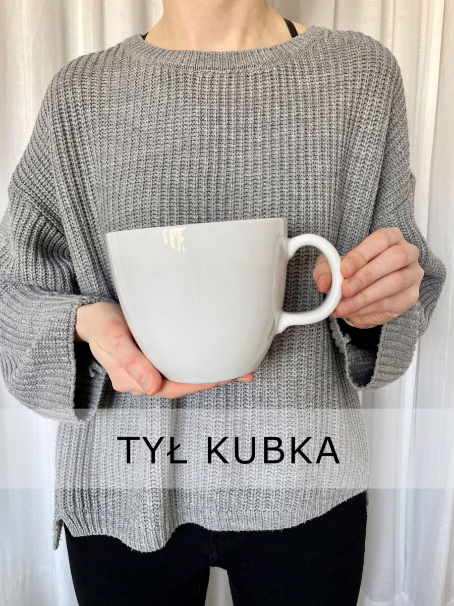 Kubek 1L z Twoim napisem – ręcznie zdobiona porcelana Kika Handmade