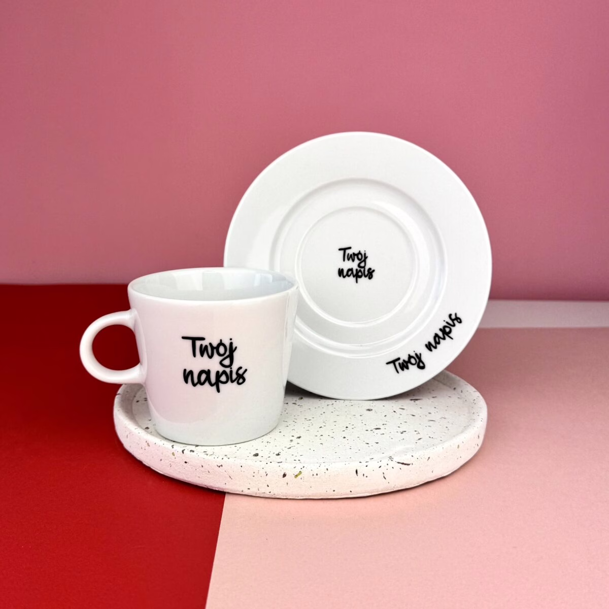 Filiżanka 200 ml z Twoim napisem – ręcznie zdobiona porcelana Kika Handmade Filiżanka 200 ml z Twoim napisem – ręcznie zdobiona porcelana Kika Handmade