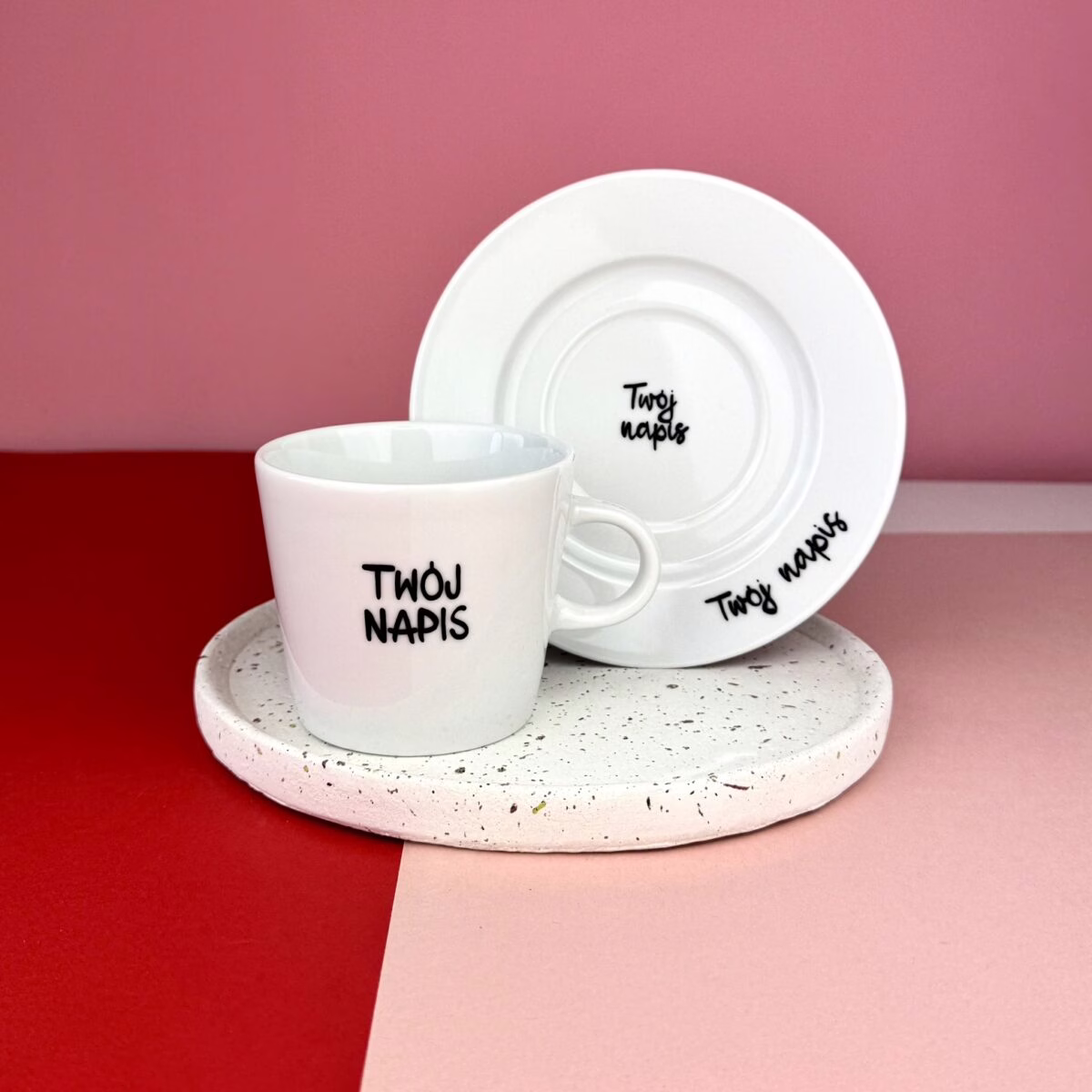Filiżanka 200 ml z Twoim napisem – ręcznie zdobiona porcelana Kika Handmade Filiżanka 200 ml z Twoim napisem – ręcznie zdobiona porcelana Kika Handmade