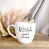 Kubek Boska 300 ml – ręcznie zdobiona porcelana Kika Handmade