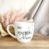 Kubek Wujek to skarb 300 ml – ręcznie zdobiona porcelana Kika Handmade