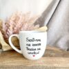 Kubek Siostrami nie zawsze trzeba się urodzić 300 ml – ręcznie zdobiona porcelana Kika Handmade