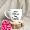 Kubek dla IDEALNEJ kobiety 300 ml – ręcznie zdobiona porcelana Kika Handmade