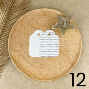 Bilecik prezentowy Świąteczny czarno-biały – ręcznie zdobiona porcelana Kika Handmade Bilecik prezentowy Świąteczny czarno-biały – ręcznie zdobiona porcelana Kika Handmade