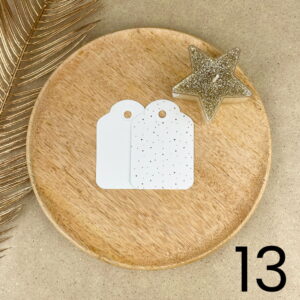 Bilecik prezentowy Świąteczny czarno-biały – ręcznie zdobiona porcelana Kika Handmade Bilecik prezentowy Świąteczny czarno-biały – ręcznie zdobiona porcelana Kika Handmade