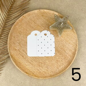 Bilecik prezentowy Świąteczny czarno-biały – ręcznie zdobiona porcelana Kika Handmade Bilecik prezentowy Świąteczny czarno-biały – ręcznie zdobiona porcelana Kika Handmade