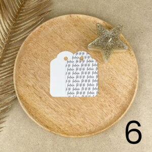 Bilecik prezentowy Świąteczny czarno-biały – ręcznie zdobiona porcelana Kika Handmade Bilecik prezentowy Świąteczny czarno-biały – ręcznie zdobiona porcelana Kika Handmade