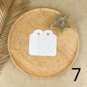 Bilecik prezentowy Świąteczny czarno-biały – ręcznie zdobiona porcelana Kika Handmade Bilecik prezentowy Świąteczny czarno-biały – ręcznie zdobiona porcelana Kika Handmade