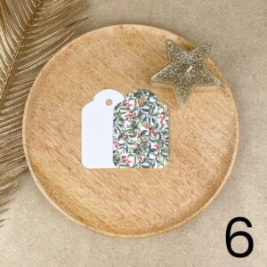 Bilecik prezentowy Świąteczny rośliny – ręcznie zdobiona porcelana Kika Handmade Bilecik prezentowy Świąteczny rośliny – ręcznie zdobiona porcelana Kika Handmade