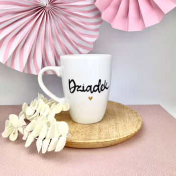 Kubek Dziadek – ręcznie zdobiona porcelana Kika Handmade