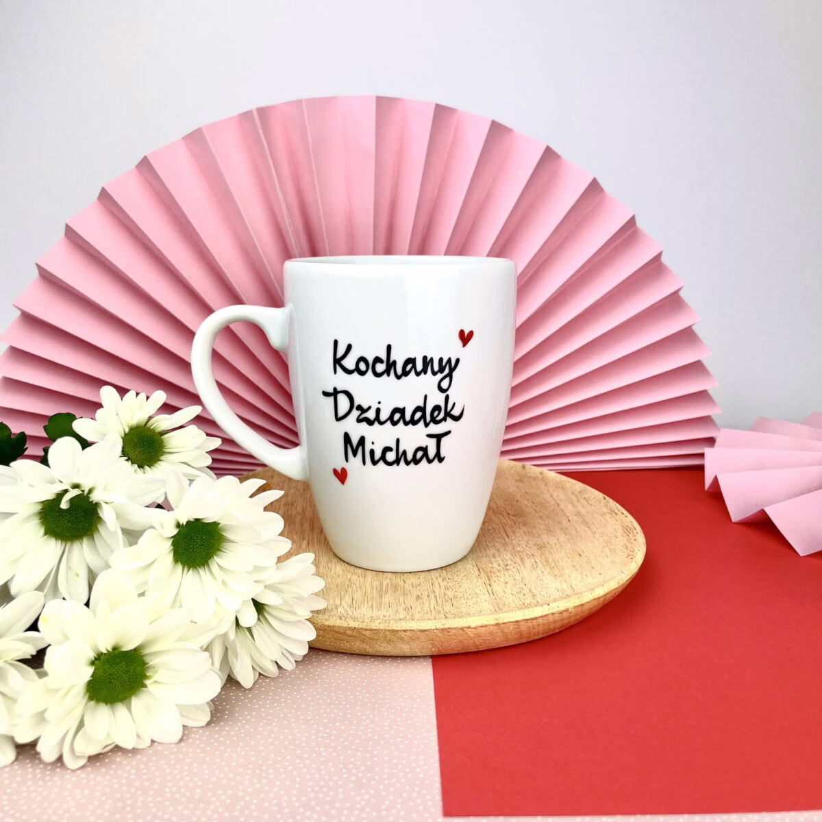 Kubek Kochany Dziadek z imieniem – ręcznie zdobiona porcelana Kika Handmade Kubek Kochany Dziadek z imieniem – ręcznie zdobiona porcelana Kika Handmade
