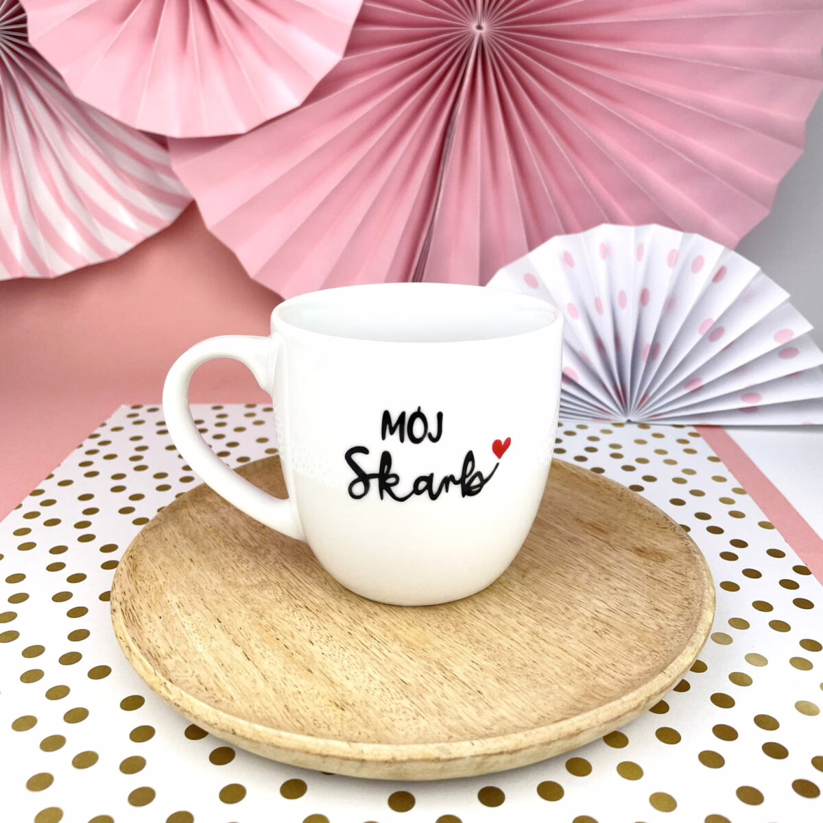 Kubek Mój Skarb 300 ml – ręcznie zdobiona porcelana Kika Handmade Kubek Mój Skarb 300 ml – ręcznie zdobiona porcelana Kika Handmade