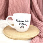 Kubek Kocham Cię kotku 300ml – ręcznie zdobiona porcelana Kika Handmade