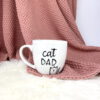Kubek Cat Dad 300 ml – ręcznie zdobiona porcelana Kika Handmade